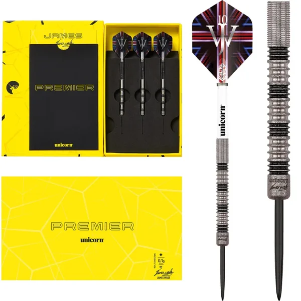 Unicorn James Wade Premier 90% Tungsten steel tip darts